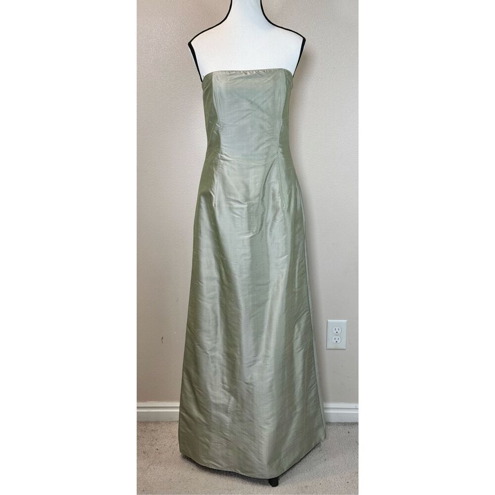 Vintage Jessica McClintock 100% Silk Strapless Fully Lined Formal Gown Women’s 8